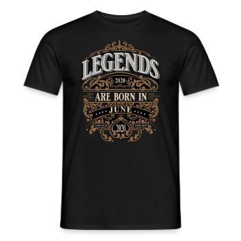2020 Juin Né Anniversaire Année de naissance - T-shirt homme - noir - Devant - AI Model Male 178 light (178cm)