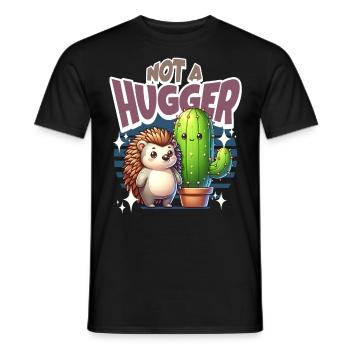 Le cactus hérisson n’est pas un câlin - T-shirt homme - noir - Devant - AI Model Male 178 light (178cm)