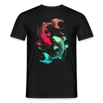 Pisces Zodiac Sign Pisces Symbol Astrology - Men's T-Shirt - black - Front - AI Model Male 178 light (178cm)