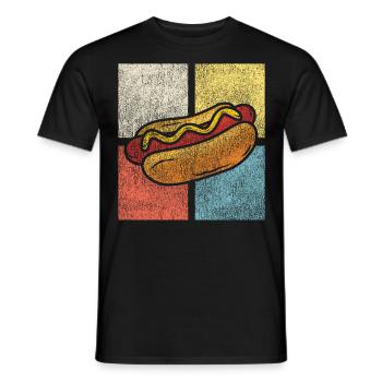 Hot Dog Adulte Vintage Rétro - T-shirt homme - noir - Devant - AI Model Male 178 light (178cm)