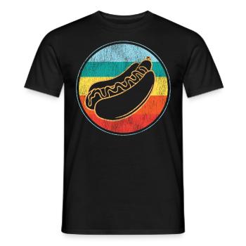 Hot Dog Adulte Vintage Rétro - T-shirt homme - noir - Devant - AI Model Male 178 light (178cm)