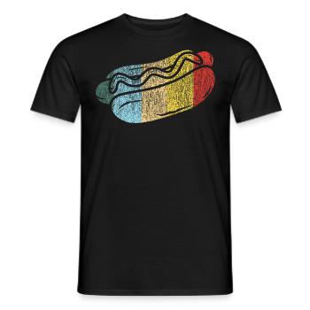 Hot Dog Adulte Vintage Rétro - T-shirt homme - noir - Devant - AI Model Male 178 light (178cm)