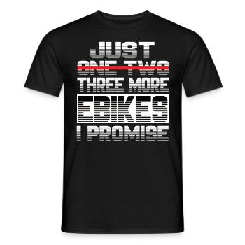 Just One More Ebike I Promise Ebike Elektrofahrrad - Männer T-Shirt - Schwarz - Vorne - AI Model Male 178 light (178cm)