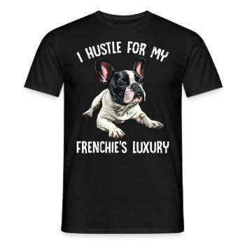 Frenchie Owner Hustle pour le LUXE de mon Frenchie - T-shirt homme - noir - Devant - AI Model Male 178 light (178cm)