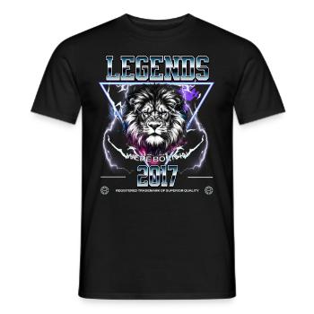 2017 Geburtstag Geburtsjahr Löwe - Männer T-Shirt - Schwarz - Vorne - AI Model Male 178 light (178cm)