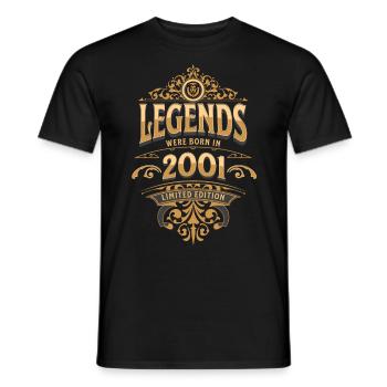2001 Legende Geburtstag 2001 Geburtsjahr - Männer T-Shirt - Schwarz - Vorne - AI Model Male 178 light (178cm)