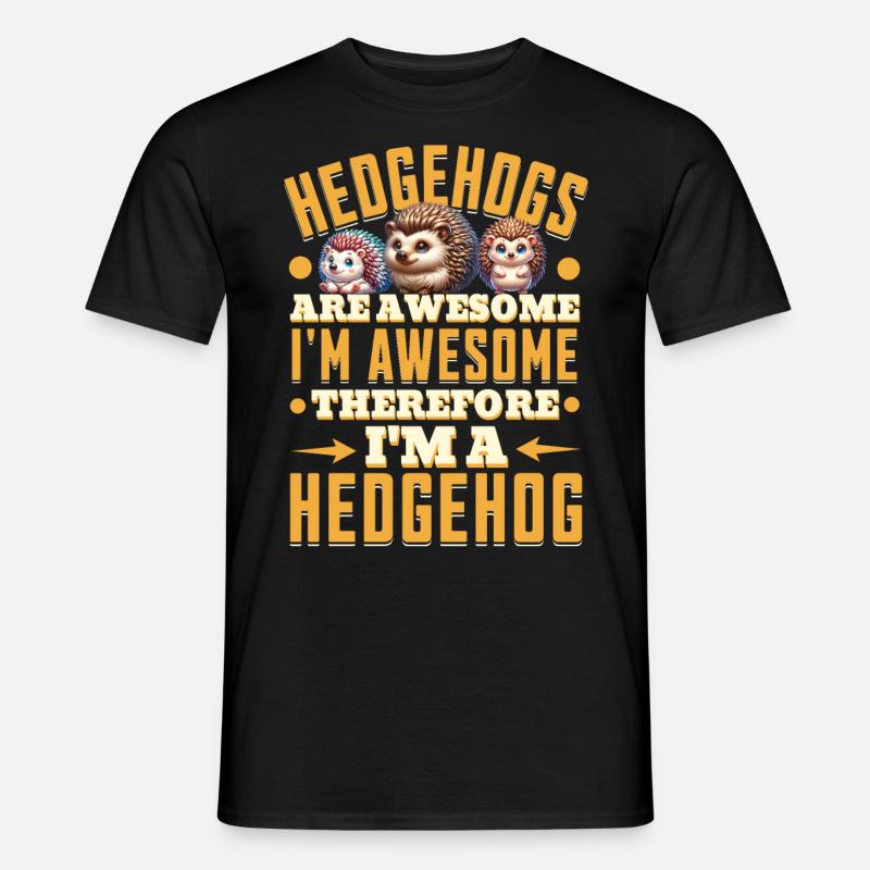 Igel - Männer T-Shirt - Schwarz