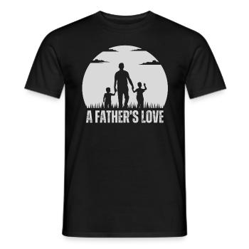 father and son - Men's T-Shirt - black - Front - AI Model Male 178 light (178cm)