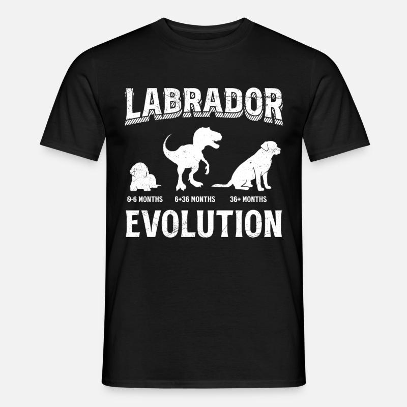 Labrador EVOLUTION Labrador Liebhaber Lustiges - Männer T-Shirt - Schwarz