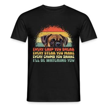 Boxer Dog CHAQUE PUCE QUE VOUS CASSEZ Boxer allemand - T-shirt homme - noir - Devant - AI Model Male 178 light (178cm)