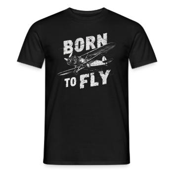 Né pour voler - T-shirt homme - noir - Devant - AI Model Male 178 light (178cm)