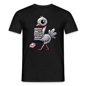 Reading Books Strauss Book Book Lover - Men's T-Shirt - black - Front - AI Model Male 178 light (178cm)