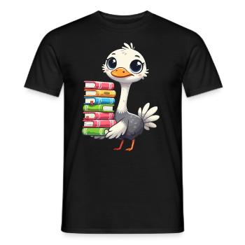 Reading Books Strauss Book Book Lover - Men's T-Shirt - black - Front - AI Model Male 178 light (178cm)