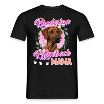 RHODESIAN RIDGEBACK MAMA Hundefan Ridgeback - Männer T-Shirt - Schwarz - Vorne - AI Model Male 178 light (178cm)