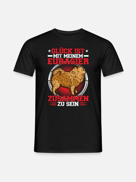 For min Eurasier, hans Eurasian Spitz - T-skjorte herre - svart