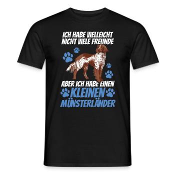 Le petit Münsterlander est mon ami - T-shirt homme - noir - Devant - AI Model Male 178 light (178cm)