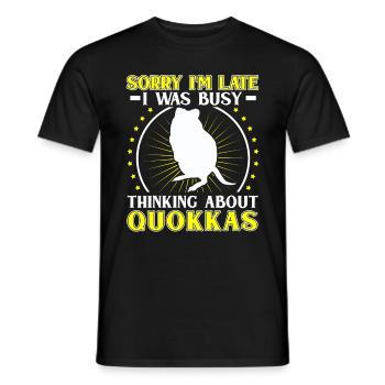 An Quokka gedacht Beuteltier Quokka - Männer T-Shirt - Schwarz - Vorne - AI Model Male 178 light (178cm)