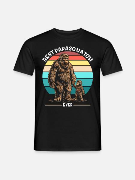 Best Papa Squatch Ever - Men's T-Shirt - black