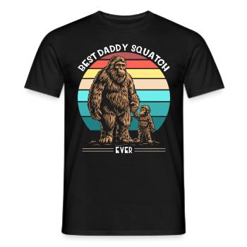Best Daddy Squatch Ever - Men's T-Shirt - black - Front - AI Model Male 178 light (178cm)