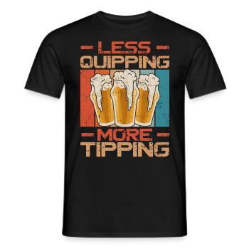 Bartender Mixologist Less Quipping - Männer T-Shirt - Schwarz - Vorne - AI Model Male 178 light (178cm)