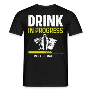 Bartender Mixologist Drink In - Men's T-Shirt - black - Front - AI Model Male 178 light (178cm)