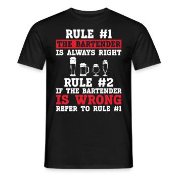 Bartender Mixologist Rule #1 The - Men's T-Shirt - black - Front - AI Model Male 178 light (178cm)