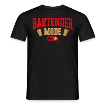Bartender Mixologist Bartender - Men's T-Shirt - black - Front - AI Model Male 178 light (178cm)