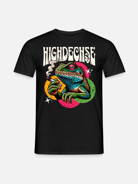 High Lizard Lizard Reptiles - Men's T-Shirt - black