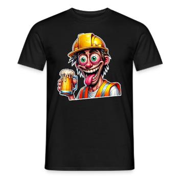Bauarbeiter Bier Betrunken Lustig - Männer T-Shirt - Schwarz - Vorne - AI Model Male 178 light (178cm)