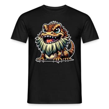 Bartagame Bartagamen Bearded Dragon - Männer T-Shirt - Schwarz - Vorne - AI Model Male 178 light (178cm)
