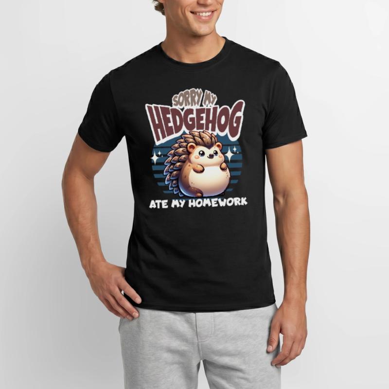 École de devoirs de hérisson T-shirt homme