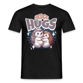 Câlins de hérisson - T-shirt homme - noir - Devant - AI Model Male 178 light (178cm)