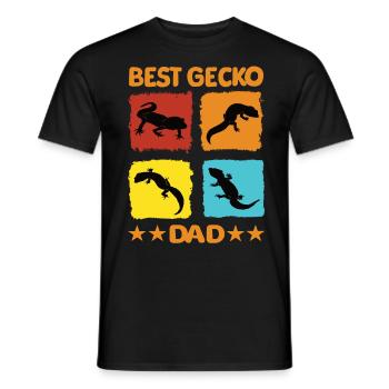 Meilleur papa gecko - T-shirt homme - noir - Devant - AI Model Male 178 light (178cm)