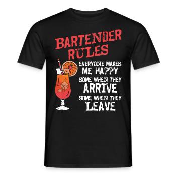 Bartender Mixologist Bartender - Men's T-Shirt - black - Front - AI Model Male 178 light (178cm)