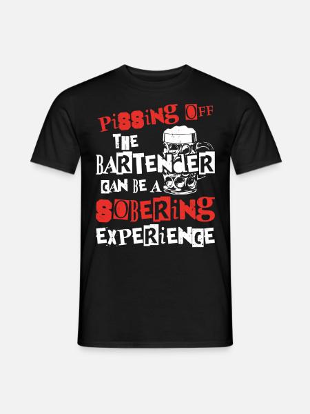 Bartender Mixologist Pissing Off - Men's T-Shirt - black