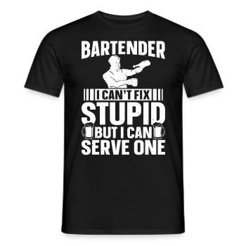 Bartender Mixologist Bartender I - Männer T-Shirt - Schwarz - Vorne - AI Model Male 178 light (178cm)
