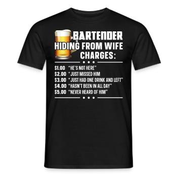 Bartender Mixologist Bartender - Männer T-Shirt - Schwarz - Vorne - AI Model Male 178 light (178cm)