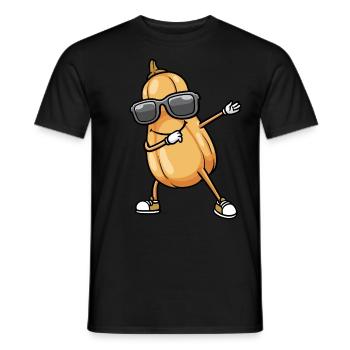 Butternut Pumpkin Dancing Vegan Vegetables - Men's T-Shirt - black - Front - AI Model Male 178 light (178cm)