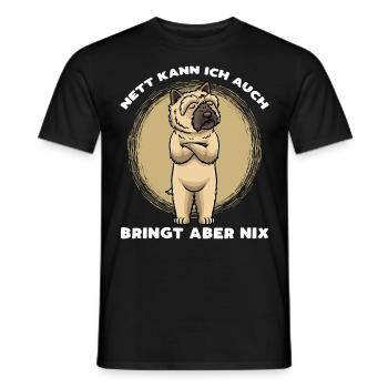 Cairn Terrier Hund Nett Kann Ich Auch - Männer T-Shirt - Schwarz - Vorne - AI Model Male 178 light (178cm)