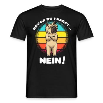 Cairn Terrier Dog Before You Ask No - Men's T-Shirt - black - Front - AI Model Male 178 light (178cm)