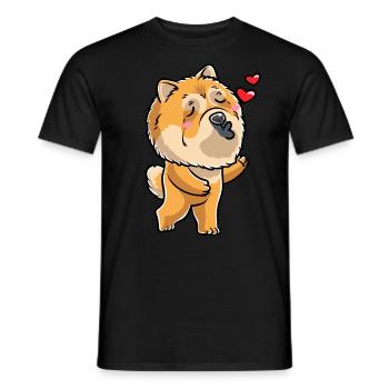 Chow-chow-hund-emoticon - Männer T-Shirt - Schwarz - Vorne - AI Model Male 178 light (178cm)