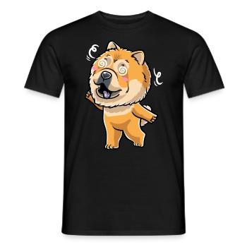 Chow-chow-hund-emoticon - Männer T-Shirt - Schwarz - Vorne - AI Model Male 178 light (178cm)