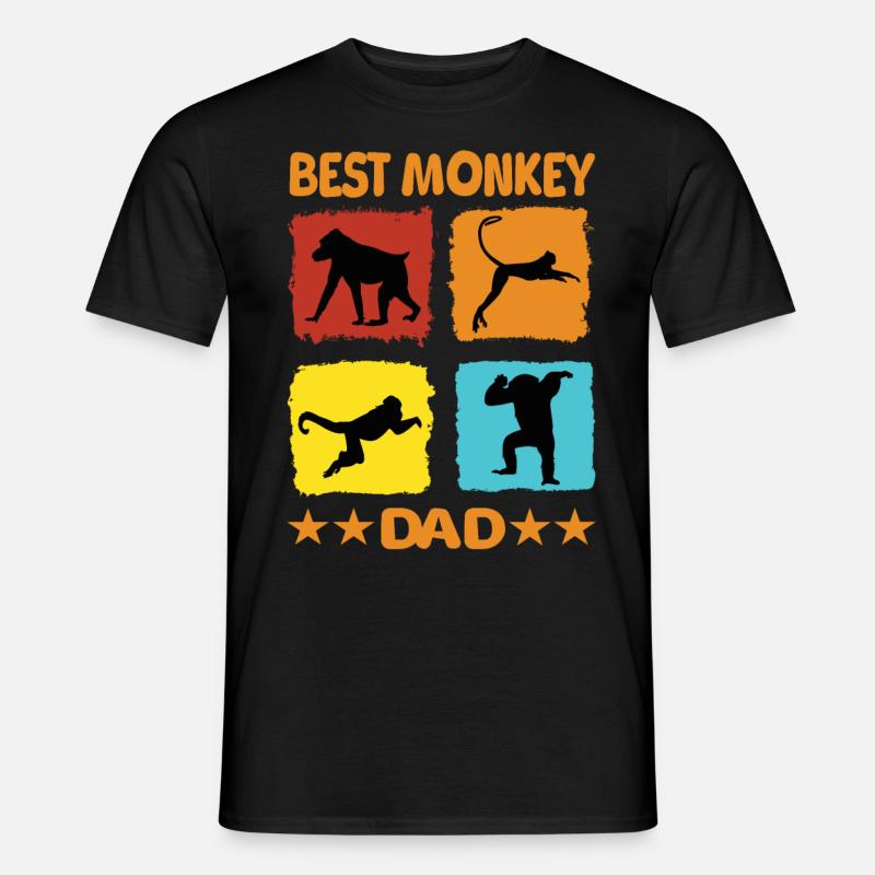 Best Monkey Dad - Men's T-Shirt - black