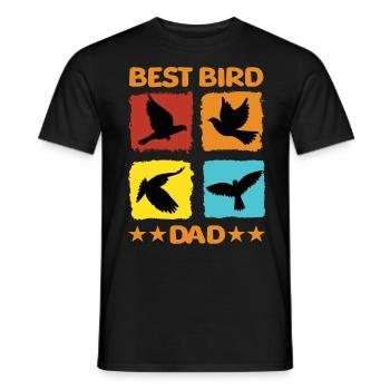 Meilleur papa oiseau - T-shirt homme - noir - Devant - AI Model Male 178 light (178cm)