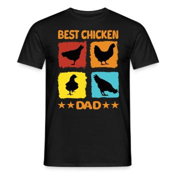 Best Chicken Dad - Men's T-Shirt - black - Front - AI Model Male 178 light (178cm)