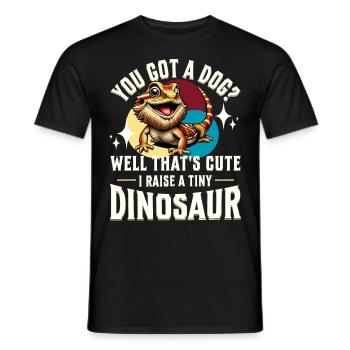 Bartagame Bartagamen Bearded Dragon - Men's T-Shirt - black - Front - AI Model Male 178 light (178cm)