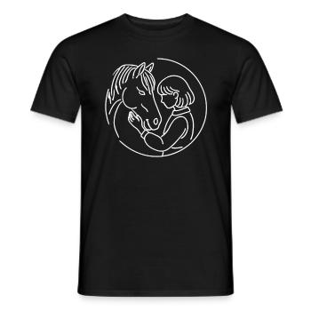 Cavalier Équitation Horse Head Equestrian - T-shirt homme - noir - Devant - AI Model Male 178 light (178cm)