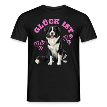 Propriétaire de Border Collie LA CHANCE EST BORDER COLLIE - T-shirt homme - noir - Devant - AI Model Male 178 light (178cm)