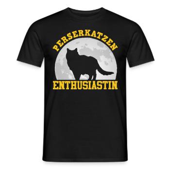 PERSIAN CAT ENTHUSIAST Persian Cat Mom - Men's T-Shirt - black - Front - AI Model Male 178 light (178cm)