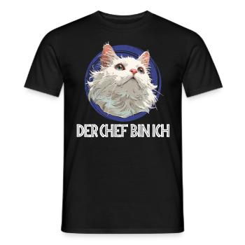 Turkish Van DER CHEF BIN ICH Lustiges Turkish Van - Männer T-Shirt - Schwarz - Vorne - AI Model Male 178 light (178cm)